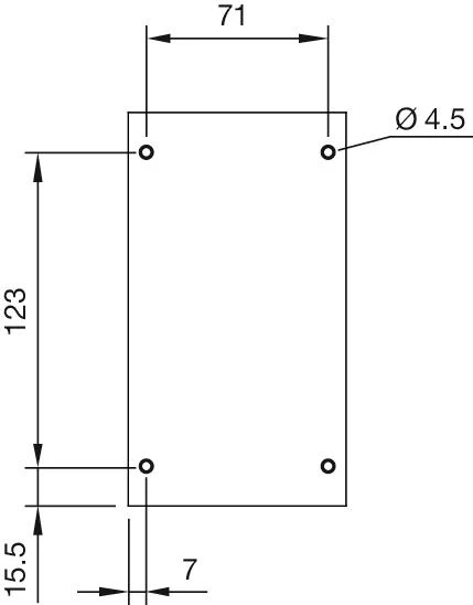 Orificios de montaje