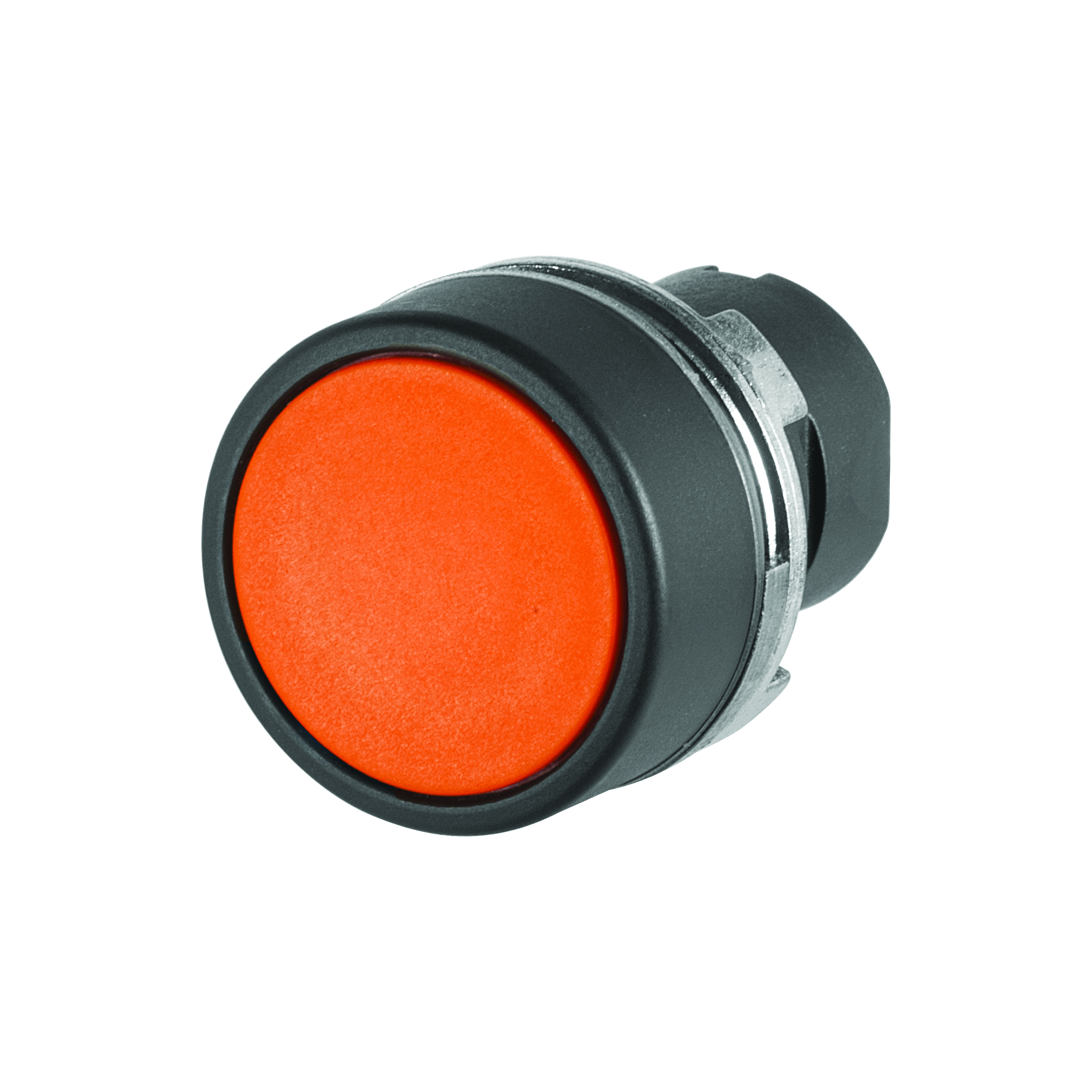 46-2131.11F0.000 Actuator, Ø 22.3 mm, Ø 29 mm, Flush, Non illuminated, Orange, Plastic, opaque, Round, Black, Plastic, Momentary, IP65, IK03