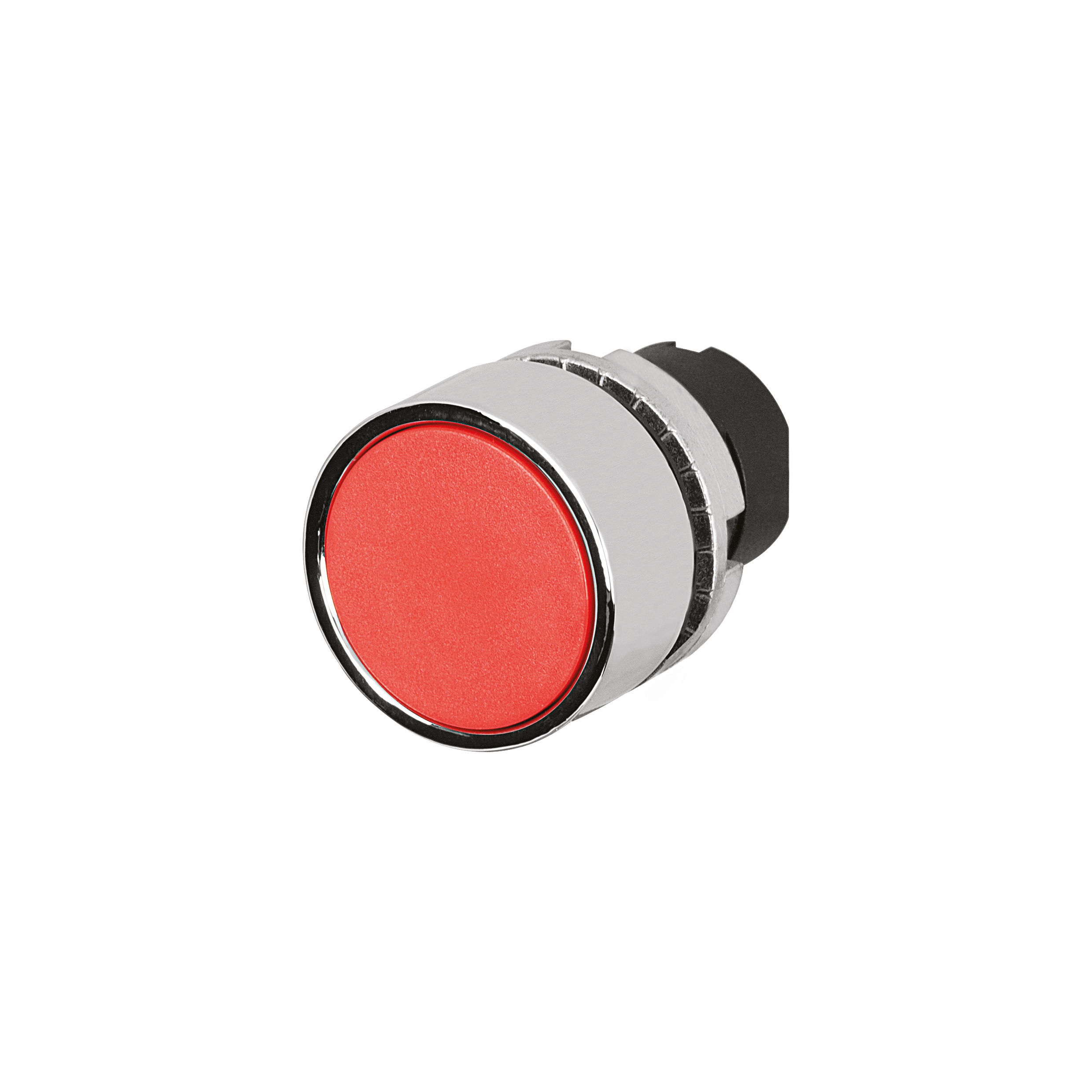 46-2134.3120.000 Actuator, Ø 22.3 mm, Ø 29,5 mm, Flush, Non illuminated, Red, Plastic, opaque, Round, Silver, Metal, Maintained, IP65, IK03