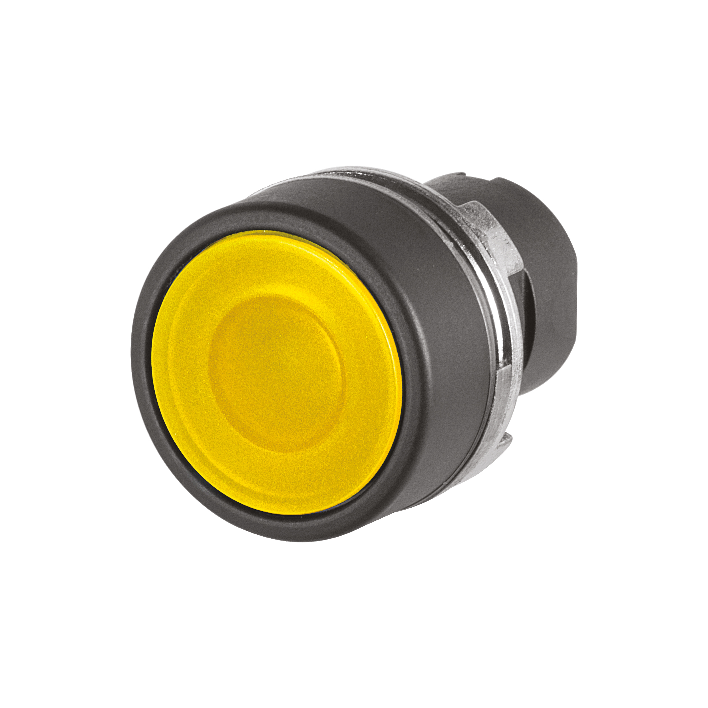 46-2231.11G0.000 操作器, Ø 22.3 mm, Ø 29 mm, 平面的, 发光, 黄色, 塑料, 透明的, 圆形, 黑色, 塑料, 自复位, IP65, IK03