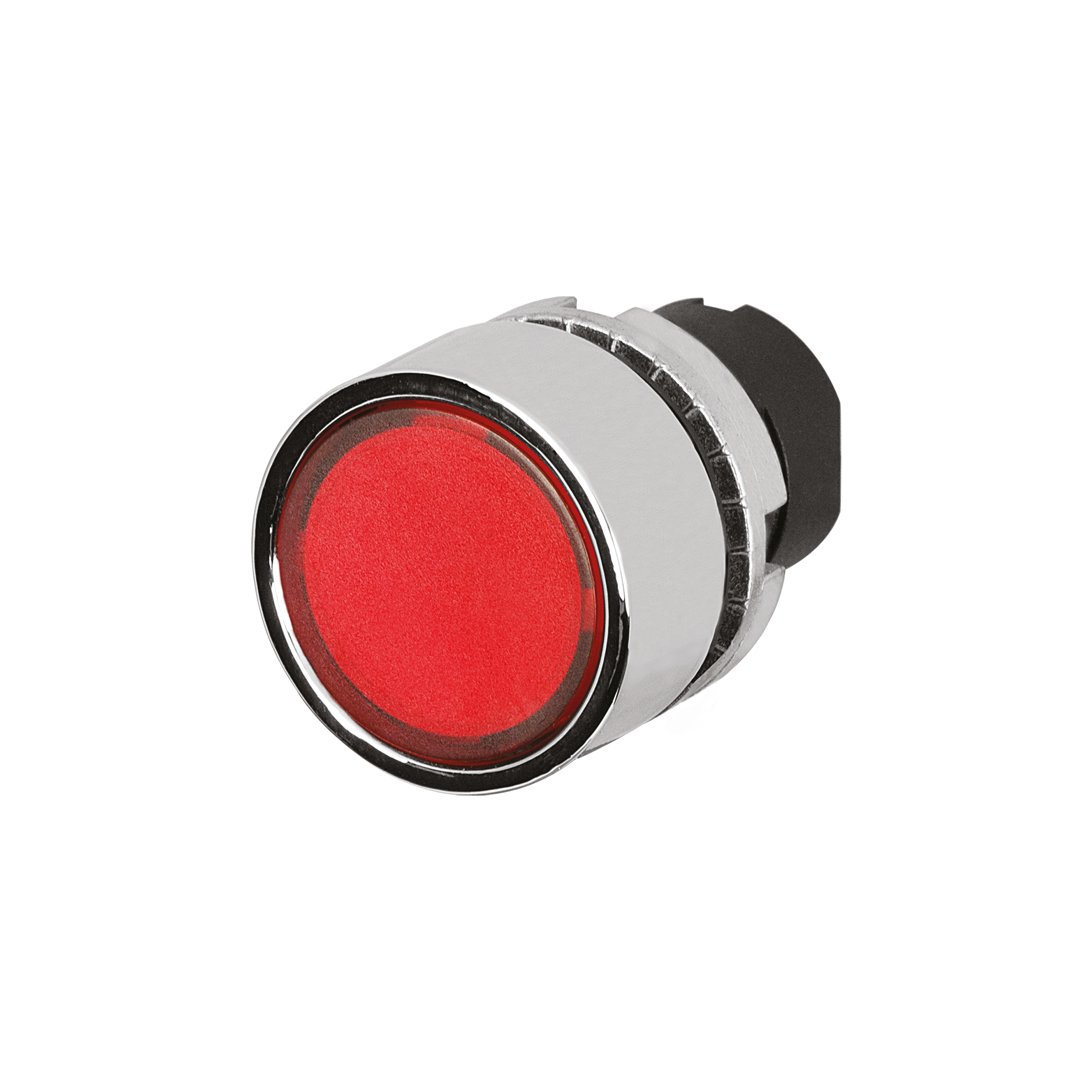 46-2234.31E0.000 Actuador, Ø 22.3 mm, Ø 29,5 mm, rasante, iluminable, Rojo, Plástico, transparente, redondo, Plata, Metal, Mantenido, IP65, IK03