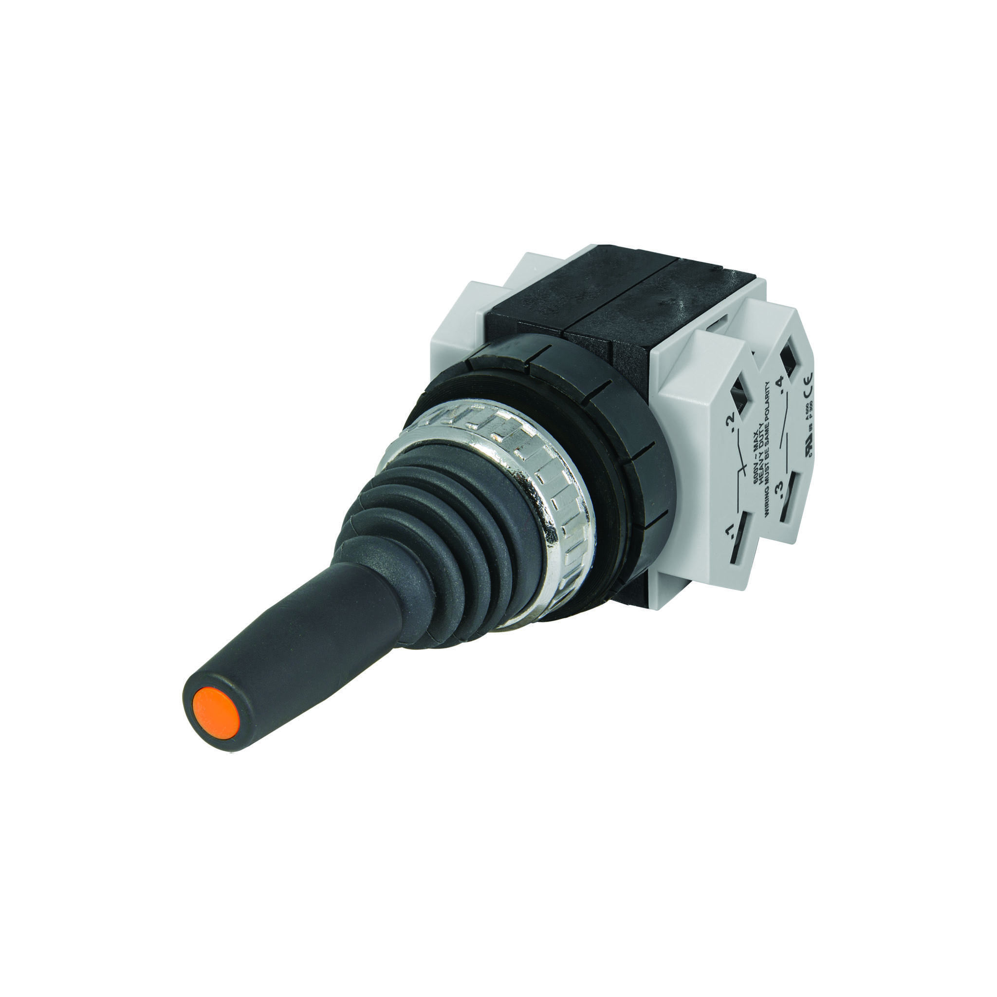 46-2R54.1010.000 数字操纵杆（完整）, 自锁 - 自复位 - 自复位 - 自复位, 2 NC / 2 NO