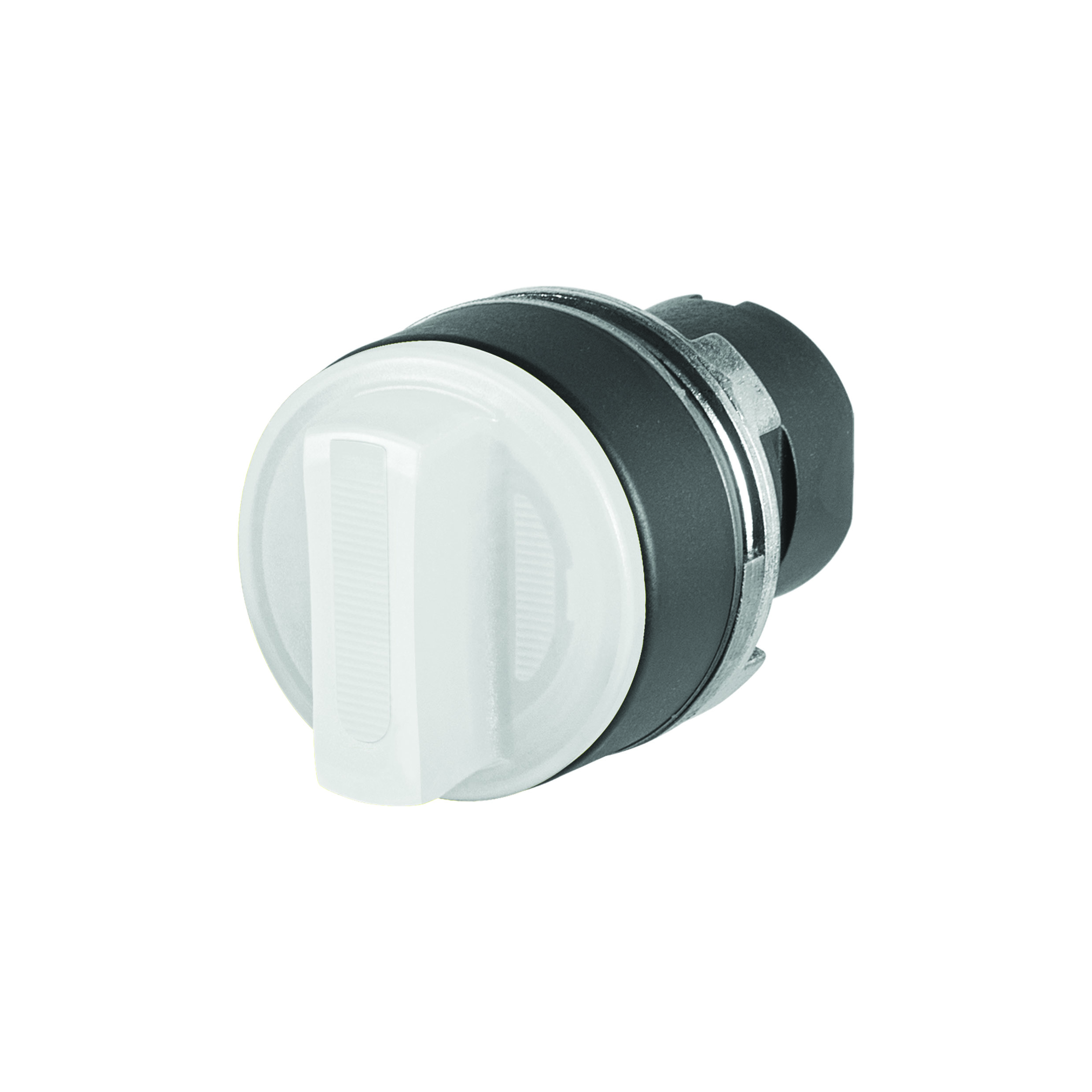 46-2W19.1CN0.004 操作器, Ø 22.3 mm, Ø 30 mm, 发光的, 白色, 短柄, 圆形, 黑色, 塑料, 自锁 - 复位 - 自锁, IP65, IK03