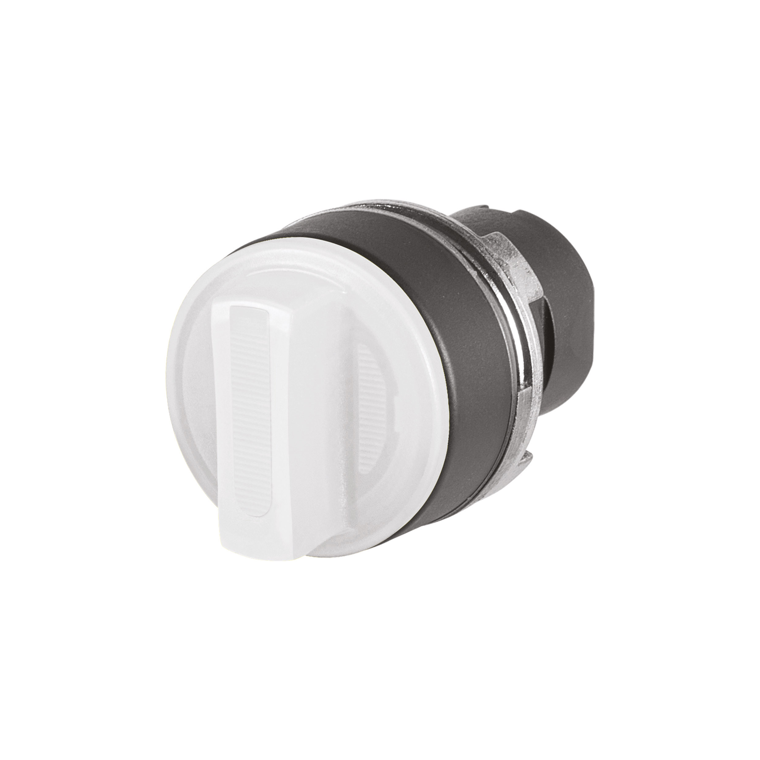 46-2W28.1CN0.001 Actuator, Ø 22.3 mm, Ø 30 mm, illuminative, White, short, Round, Black, Plastic, Rest - Maintained, IP65, IK03