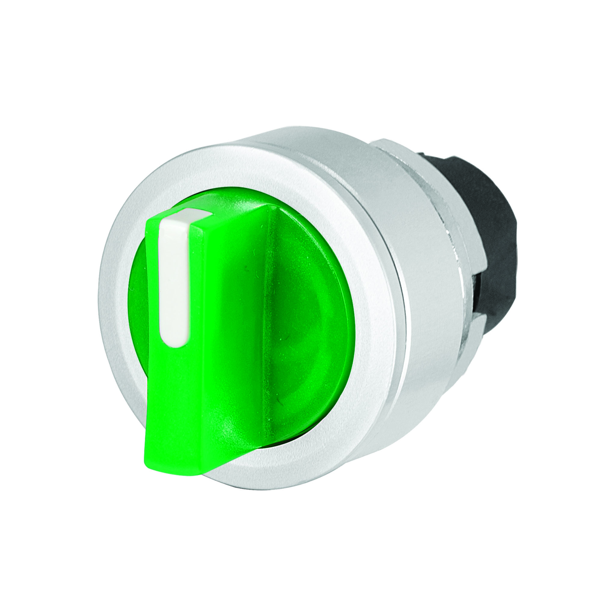 46-2W28.4CH0.001 アクチュエーター, Ø 30.5 mm, Ø 35 mm, 照光用, 緑, ショート, 丸形, 銀, アルミニウム, オルタネイト - オルタネイト, IP65, IK04