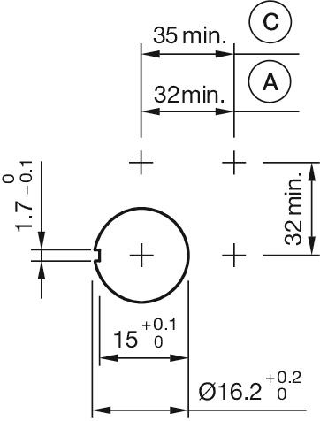 Orificios de montaje