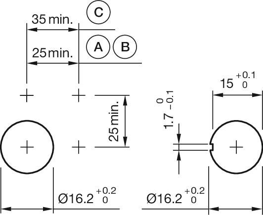 Orificios de montaje