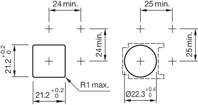 Orificios de montaje