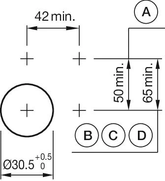 Mounting cut-outs