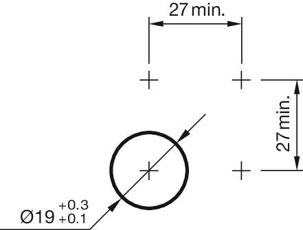 Orificios de montaje