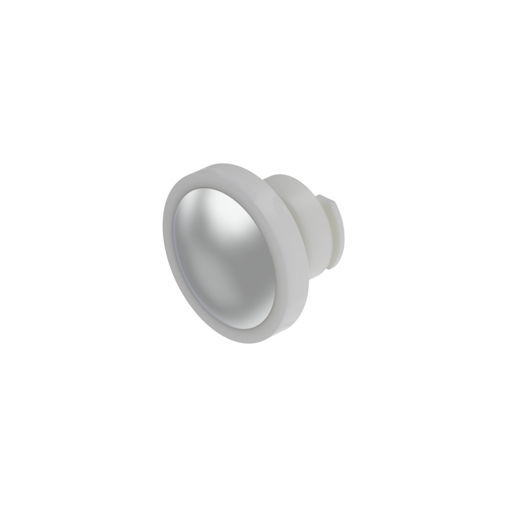 82-617x.x1xx Lens, Ø 22 mm, Illuminated, Silver, Convex, Stainless steel