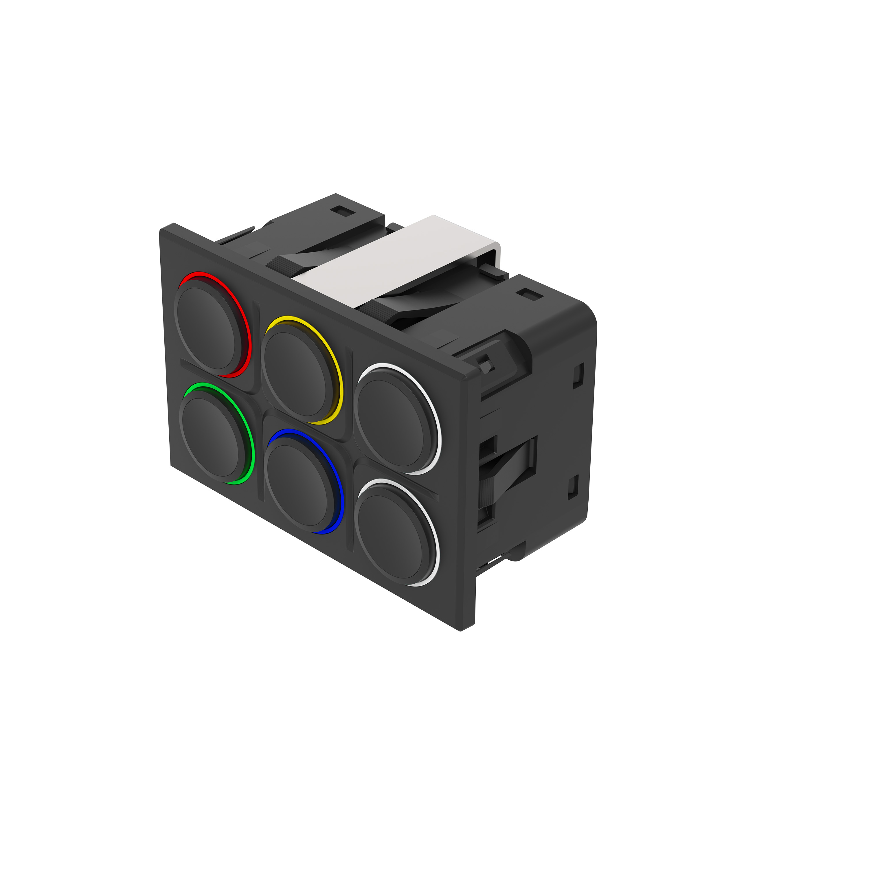 K09-01.000006 Teclados numéricos para cabina completos, 8 - 32 V DC, TE 8P-1745000-3, rectangular, sin símbolo, SUPER (CAN, RGB LED)